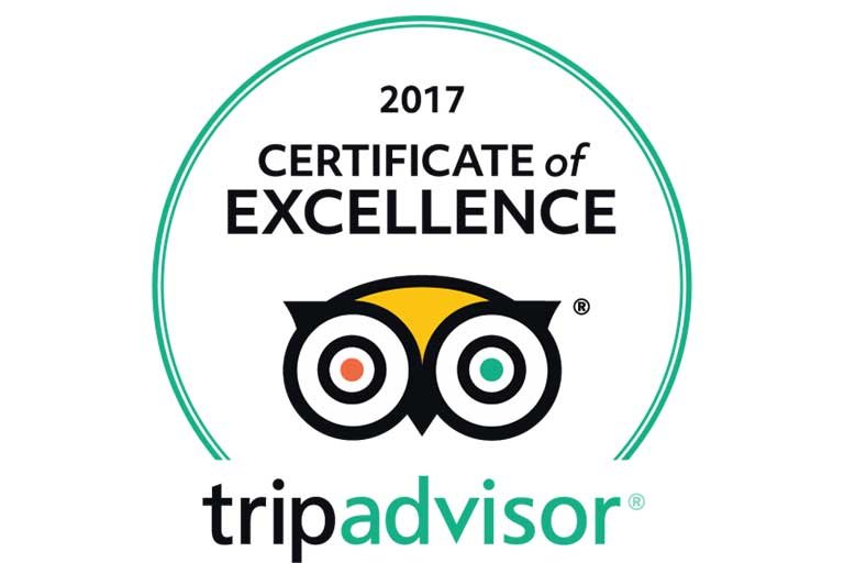 2017: Certificado de Excelencia Tripadvisor, una vez más!